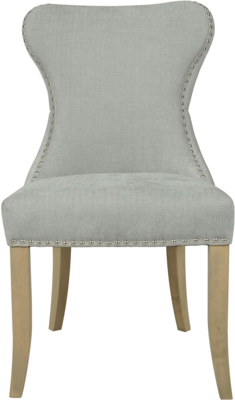 2 x Honfleur Button Back Grey Fabric Dining Chair