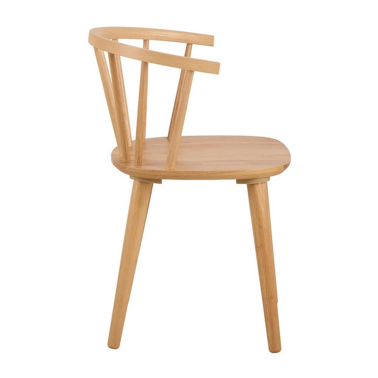 Ida Dining Chair - Set of 2 - Oak - Spindle Curved Back
