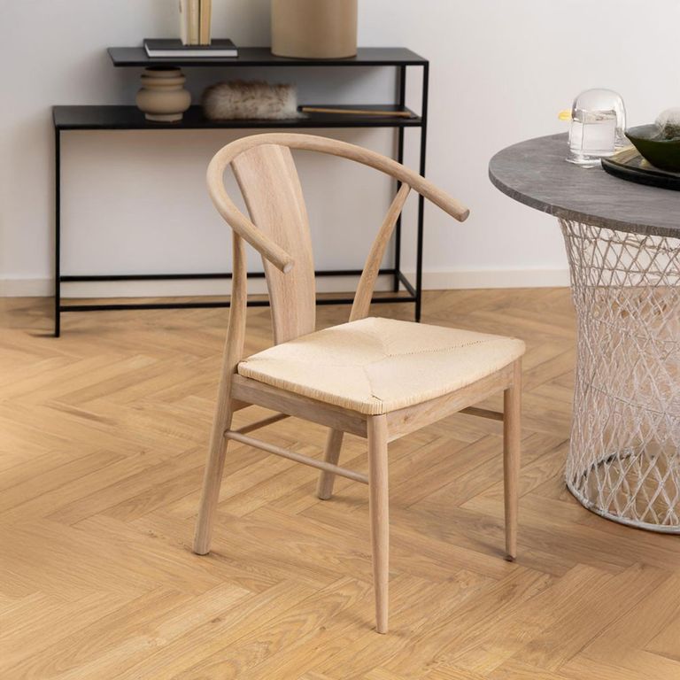 Janik Dining Chair - Set of 2 - Oak - Curved Back