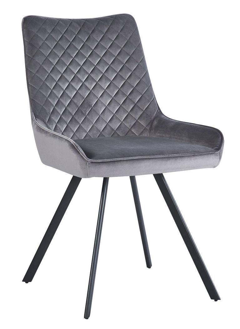2 x Jessie Grey Fabric Dining Chair