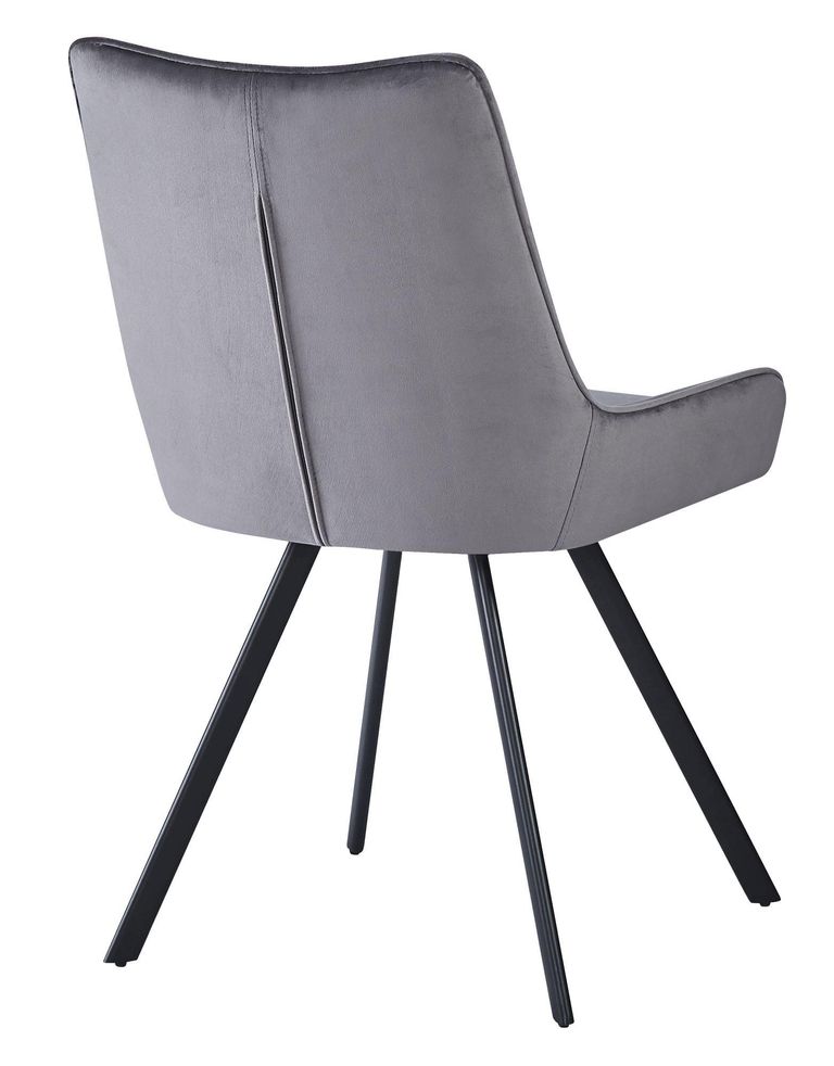2 x Jessie Grey Fabric Dining Chair