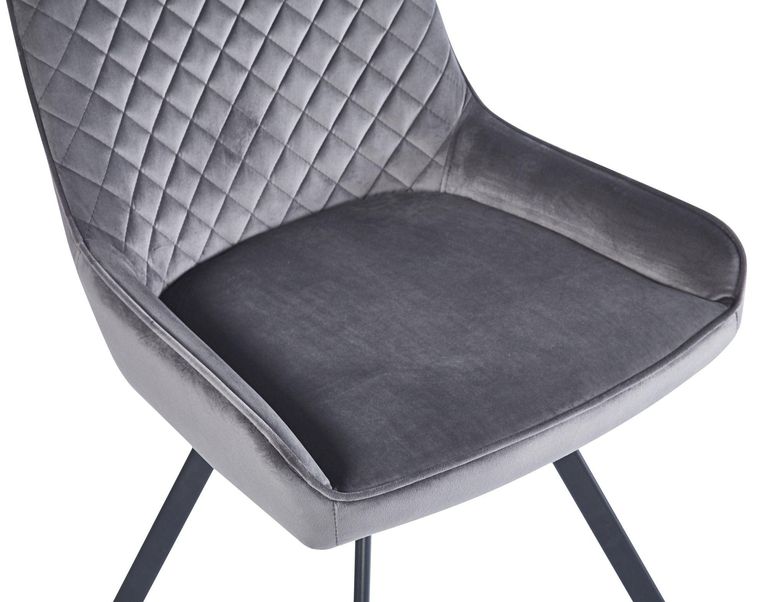 2 x Jessie Grey Fabric Dining Chair