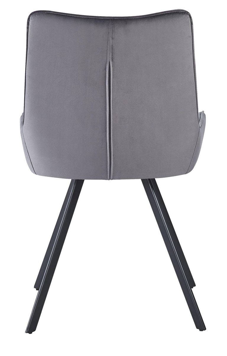 2 x Jessie Grey Fabric Dining Chair