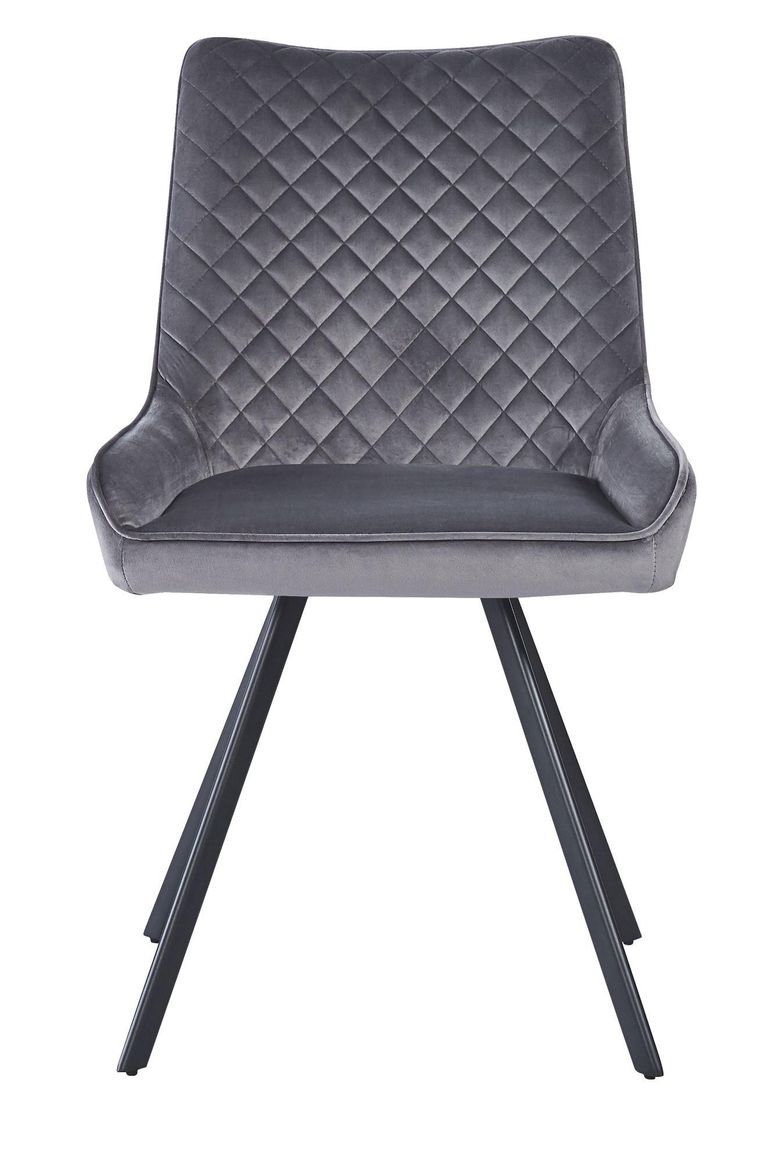 2 x Jessie Grey Fabric Dining Chair