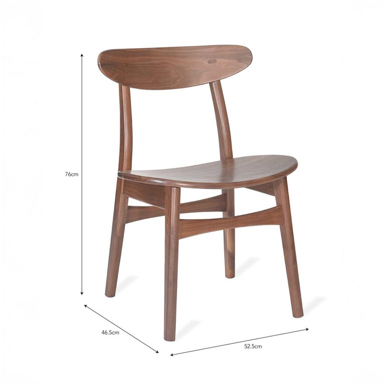 2 x Kersoe Dining Chair Walnut