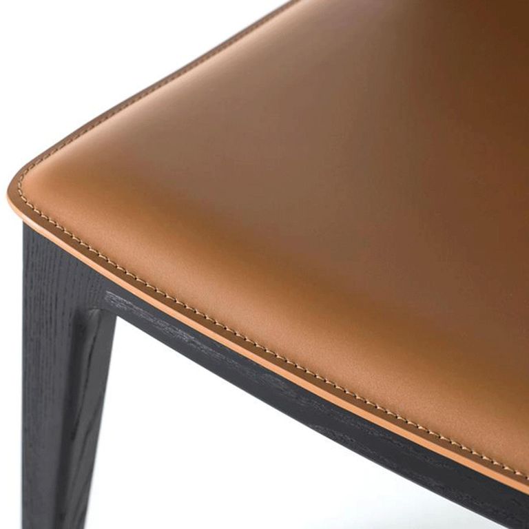 Kinley Dining Chair - Brown Leather - Set of 2