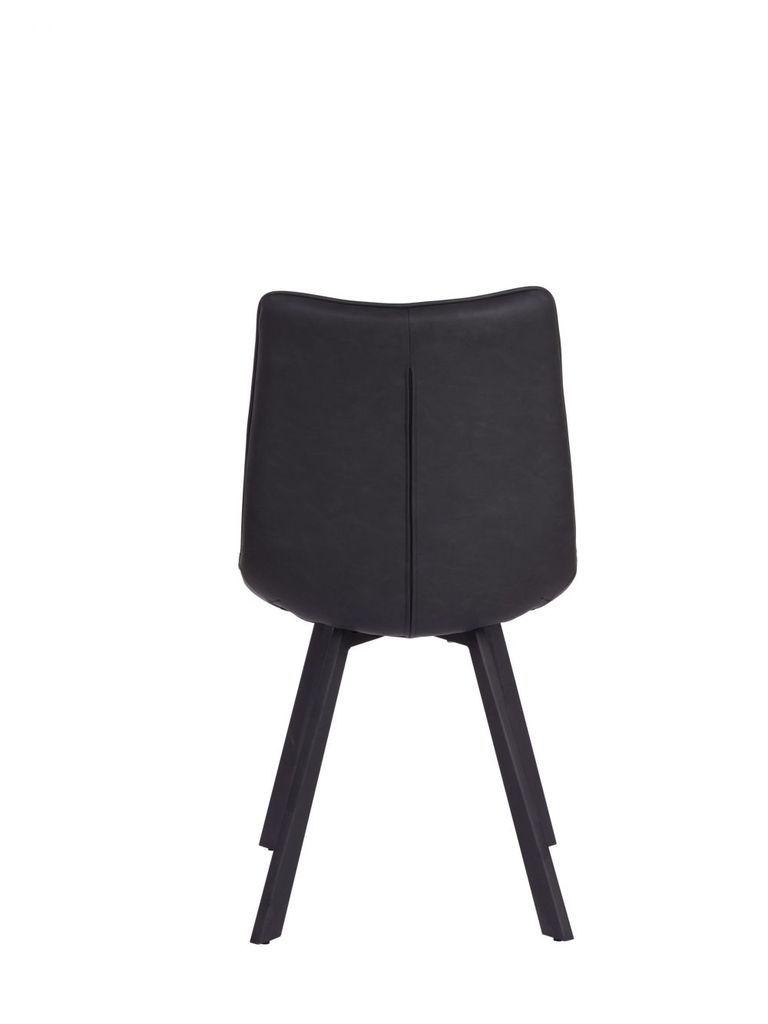 2 x Laketon PU Vintage Black Dining Chair