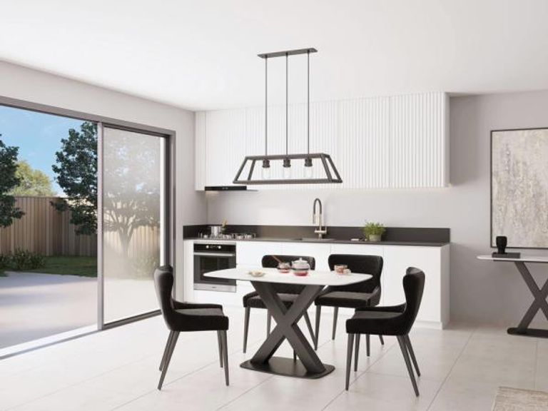 Langley Dining Chair - Set of 2 - Grey Faux Leather