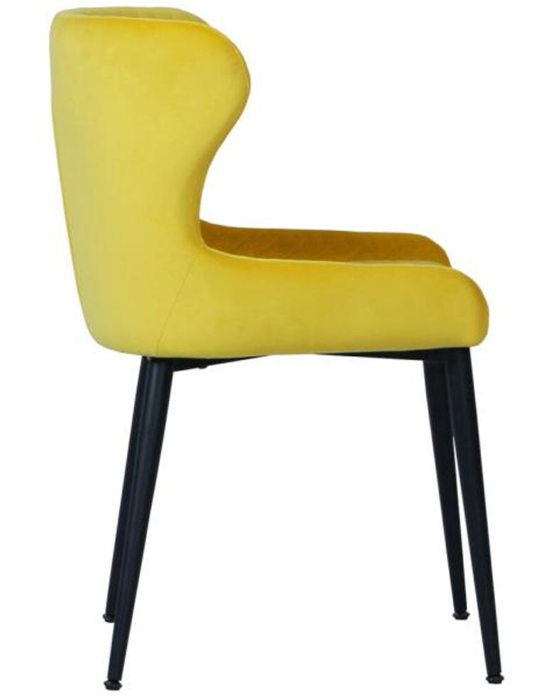 Langley Dining Chair - Set of 2 - Yellow Fabric