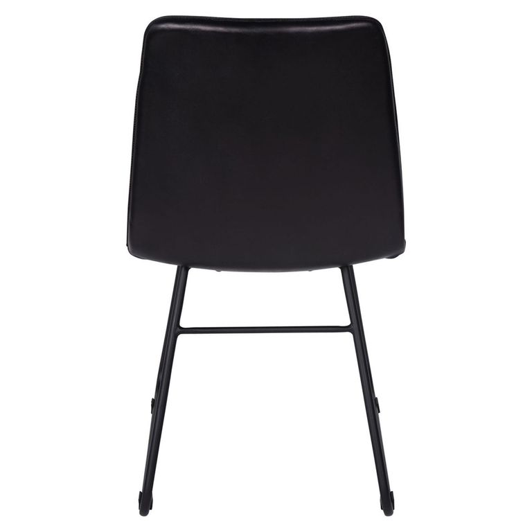 Robinson Dining Chair - Set of 2 - Charcoal Leather