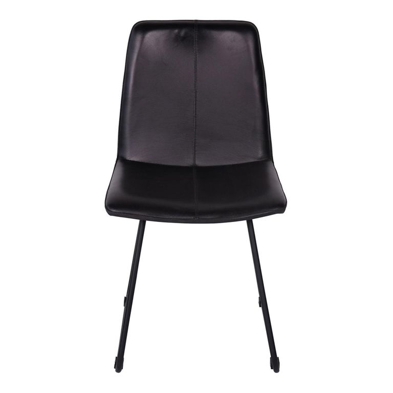 Robinson Dining Chair - Set of 2 - Charcoal Leather