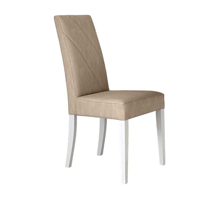 Lisa Dining Chair - Set of 2 - Beige Faux Leather