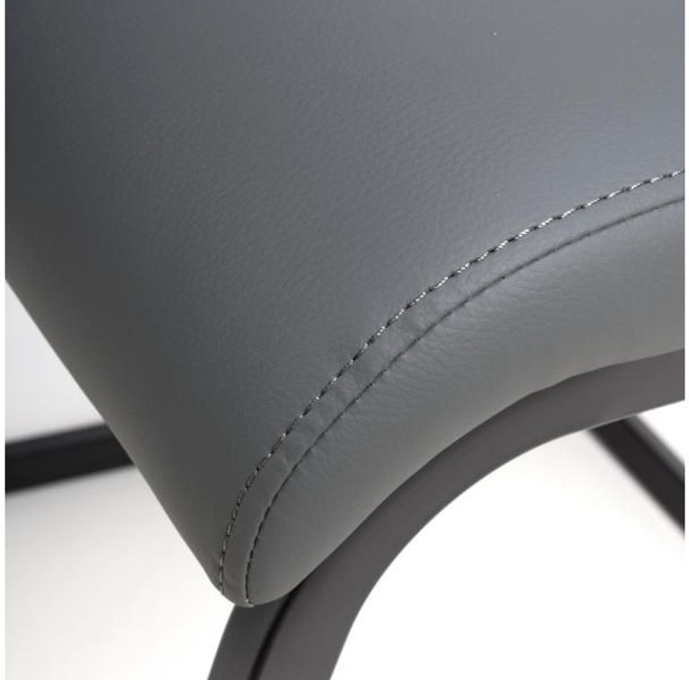 Loft Cantilever Dining Chair - Set of 2 - Grey Faux Leather