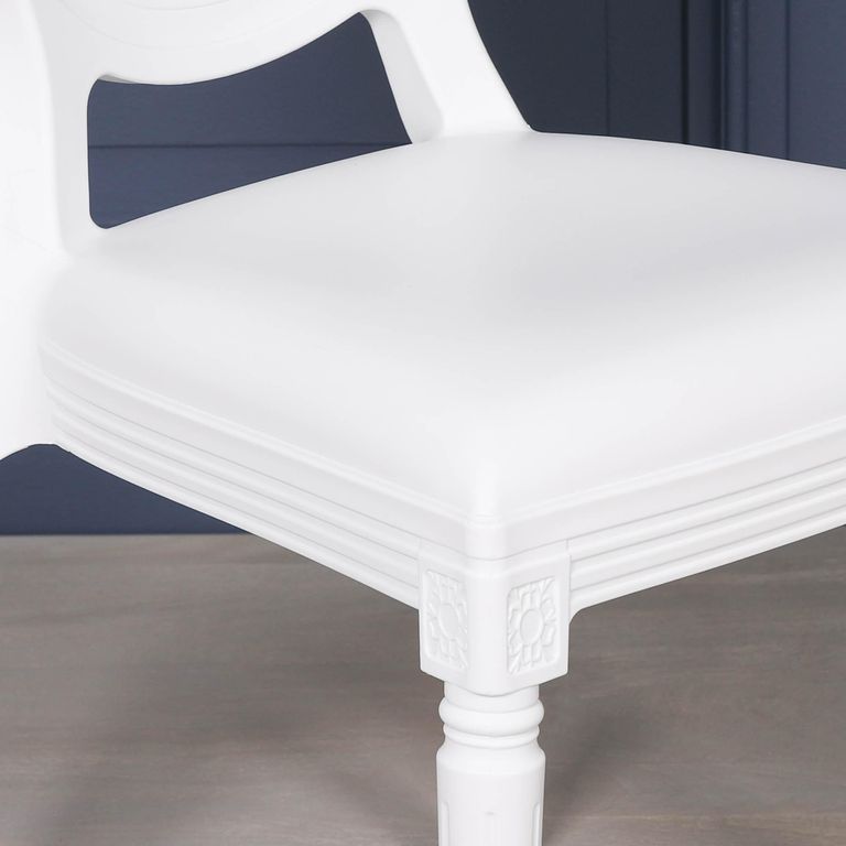 Louis Oval Back Dining Chair - Set of 2 - White