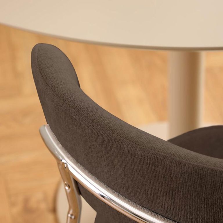 Lyric Dining Chair - Set of 2 - Brown Fabric