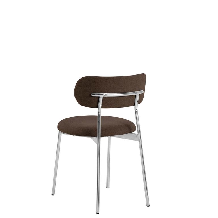 Lyric Dining Chair - Set of 2 - Brown Fabric