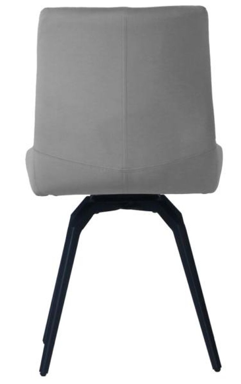 Malcom Dining Chair - Swivel - Set of 2 - Grey Fabric