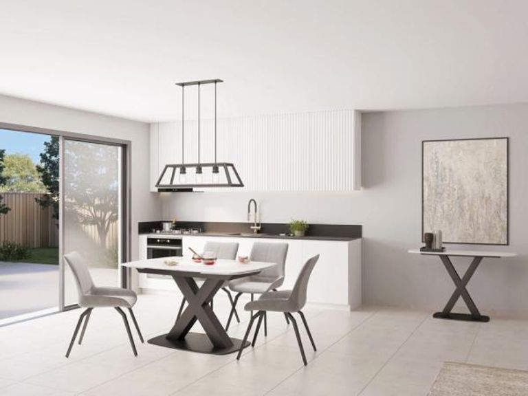 Malcom Dining Chair - Swivel - Set of 2 - Grey Fabric