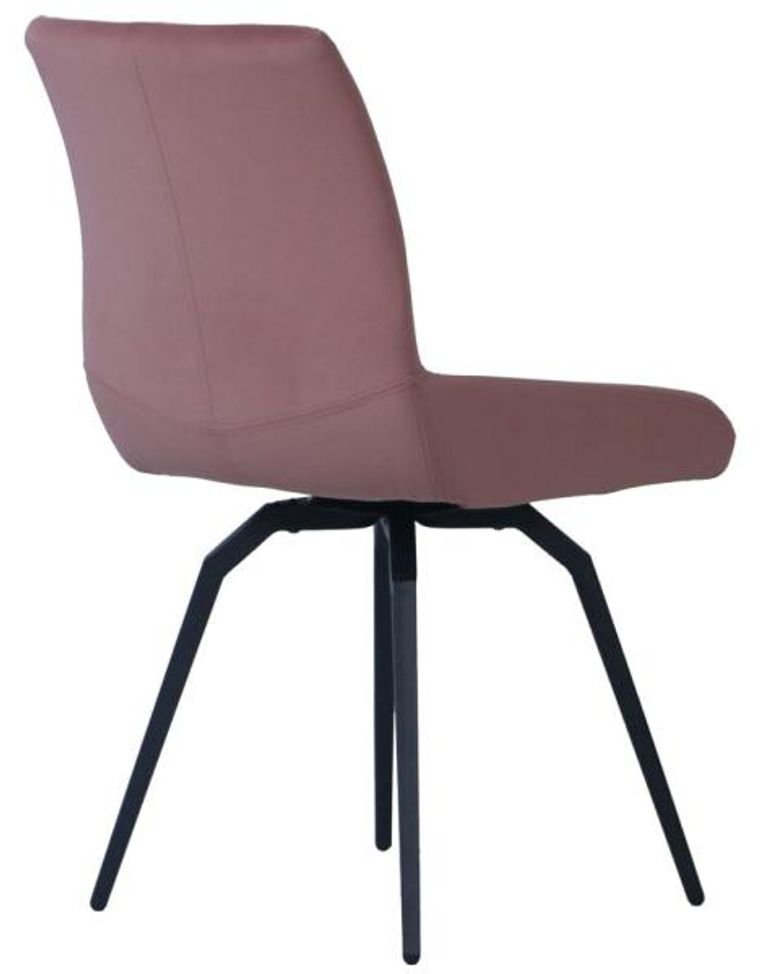 Malcom Dining Chair - Swivel - Set of 2 - Pink Fabric