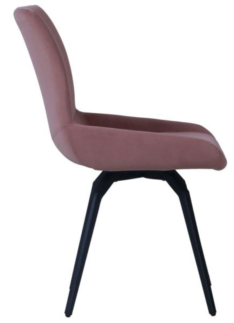 Malcom Dining Chair - Swivel - Set of 2 - Pink Fabric