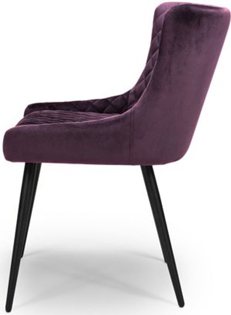 Malmo Dining Chair - Set of 2 - Purple Fabric