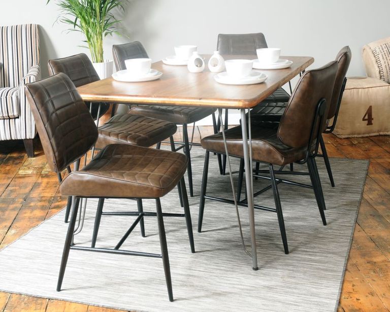 2 x Marigot Chestnut Vintage Leather Dining Chair