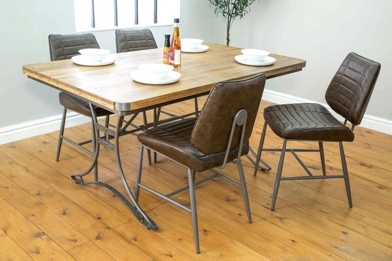 2 x Marigot Chestnut Vintage Leather Dining Chair