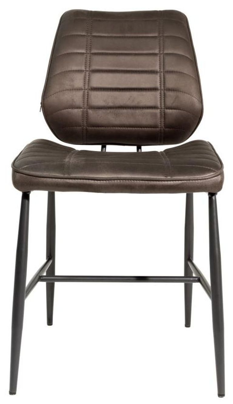 2 x Marigot Mussel Grey Vintage Fabric Dining Chair