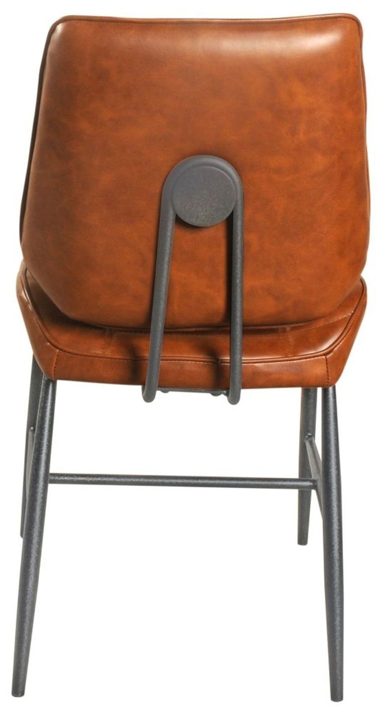 2 x Marigot Vintage Tan Leather Dining Chair