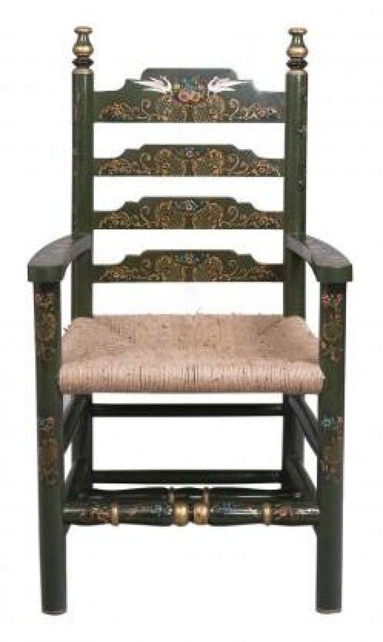 2 x Meerut Green Fountain Design Wooden Dining Armchair