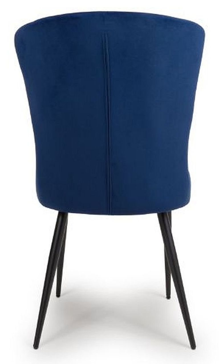 Merlin Dining Chair - Set of 2 - Navy Blue Fabric