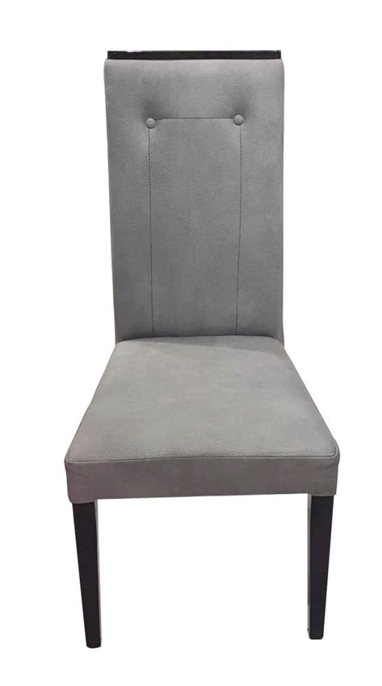 2 x Milo Grey Fabric Dining Chair