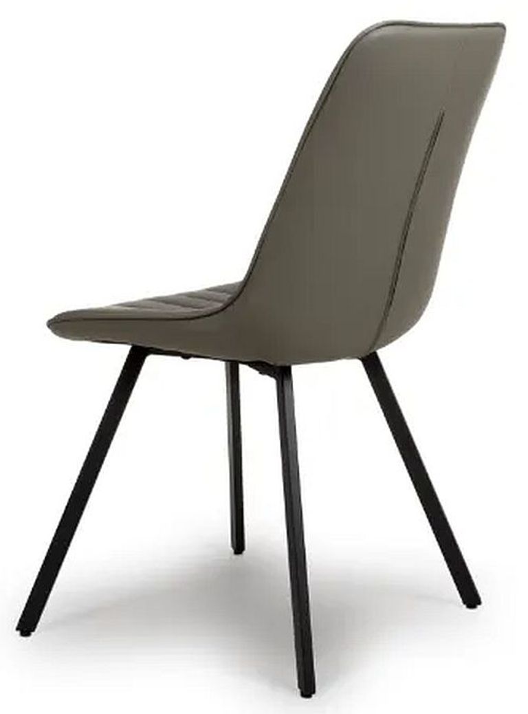 Miro Dining Chair - Set of 2 - Grey Faux Leather