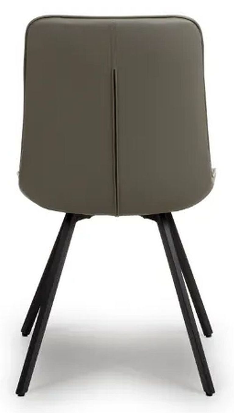Miro Dining Chair - Set of 2 - Grey Faux Leather