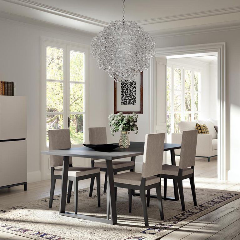 Modern Kali Dining Chair - Set of 2 - Taupe Faux Leather