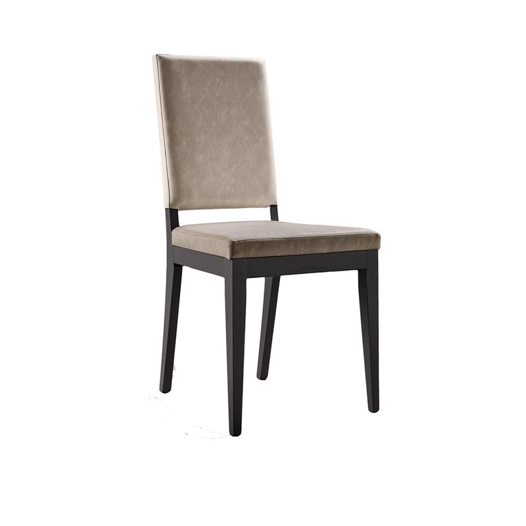 Modern Kali Dining Chair - Set of 2 - Taupe Faux Leather