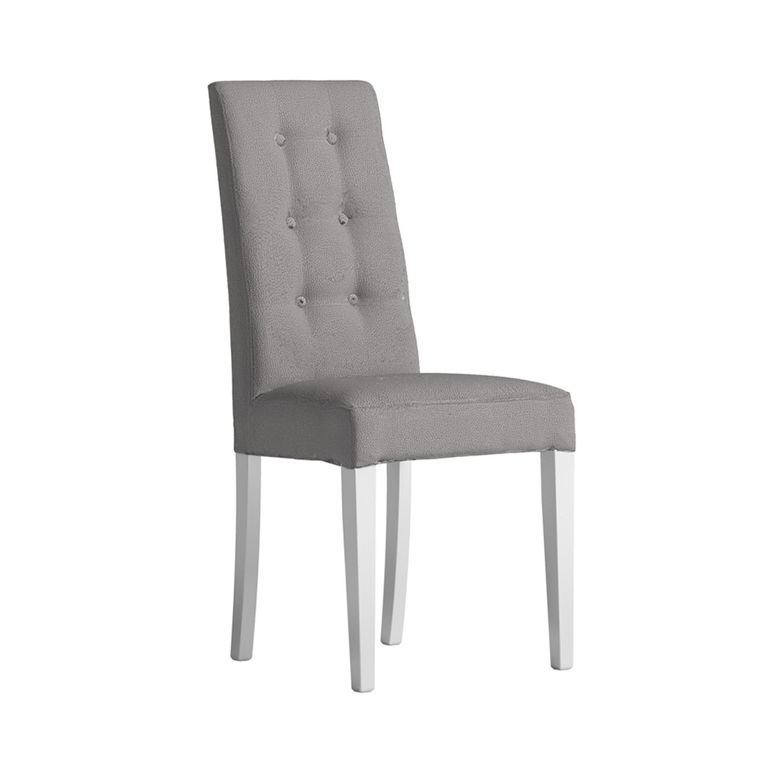 Modern Treviso Dining Chair - Set of 2 - White Upholstered