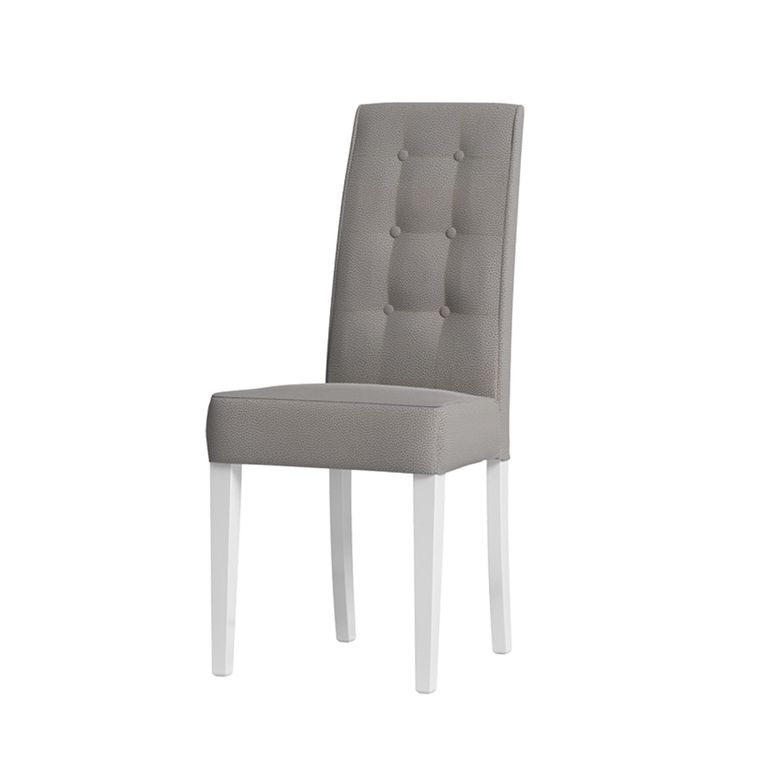 Modern Treviso Dining Chair - Set of 2 - White Upholstered