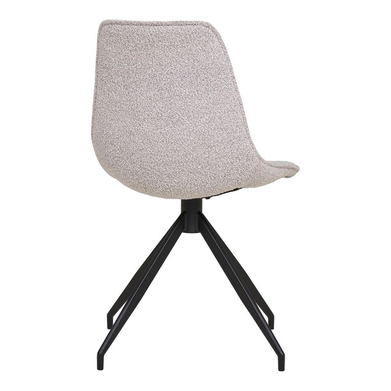Monaco Dining Chair - Set of 2 - Grey - Boucle Fabric - Swivel