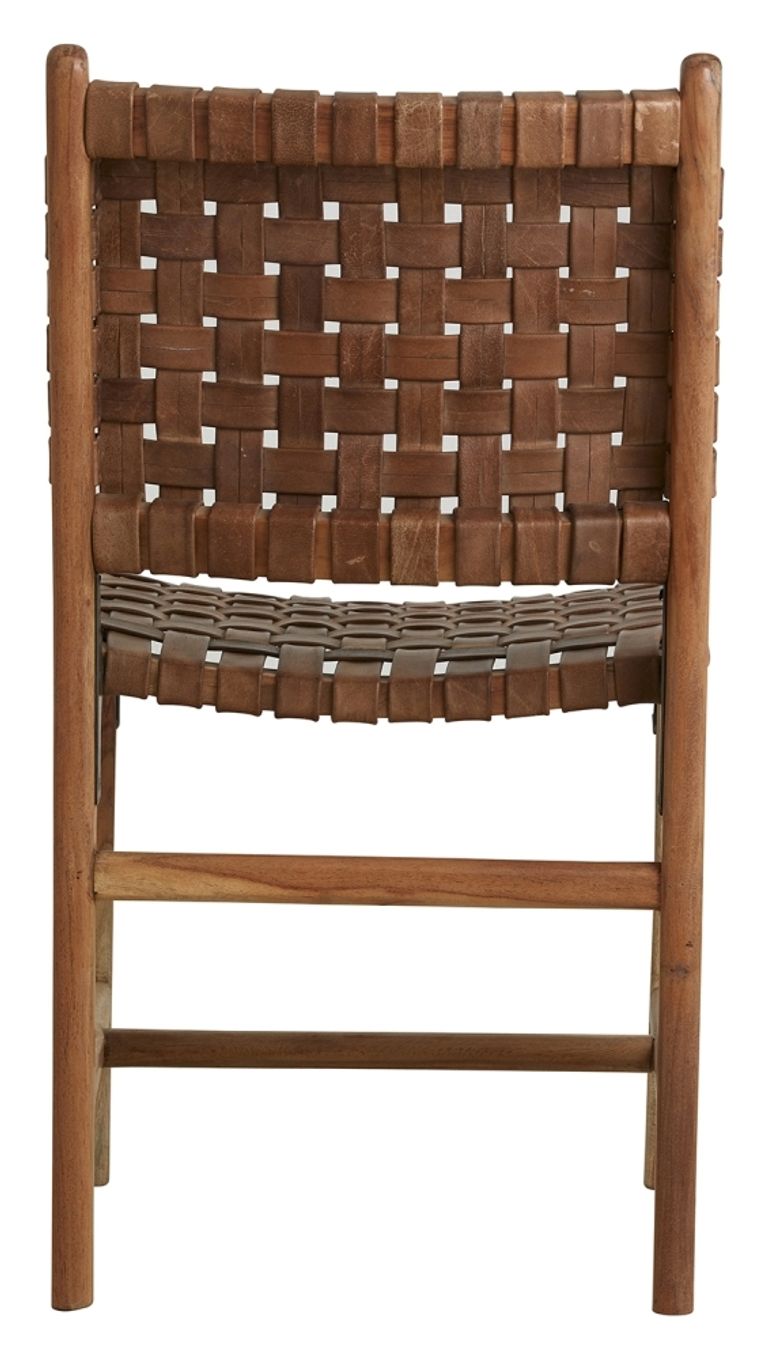 2 x Aya Brown Buffalo Leather Dining Chair