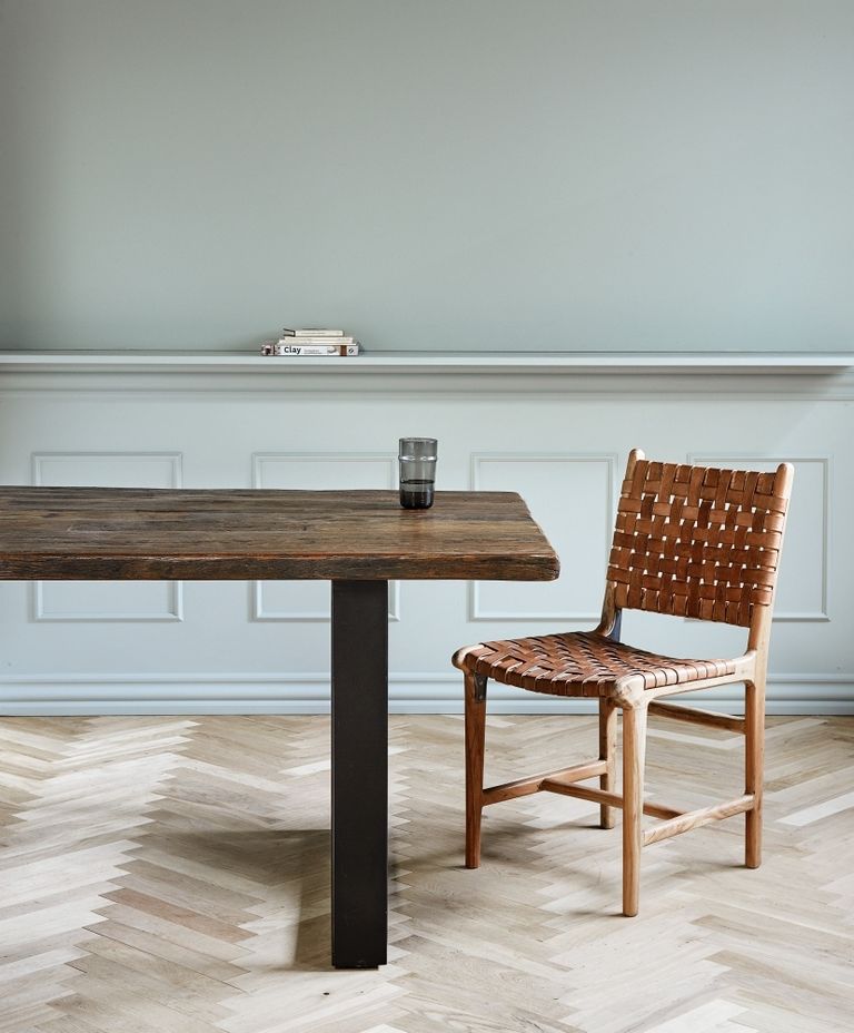 2 x Aya Brown Buffalo Leather Dining Chair