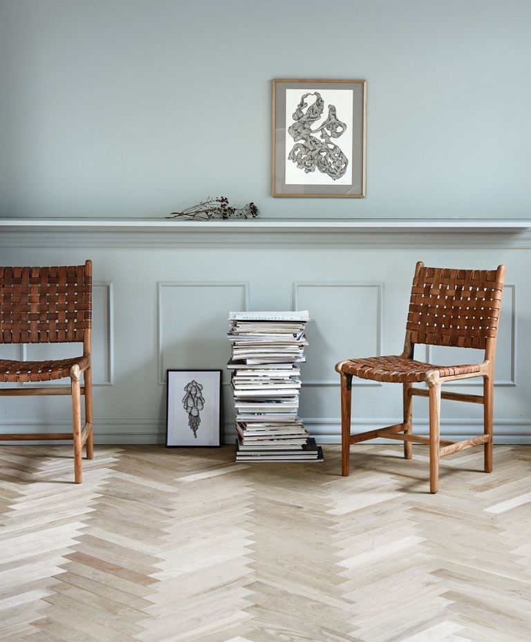 2 x Aya Brown Buffalo Leather Dining Chair