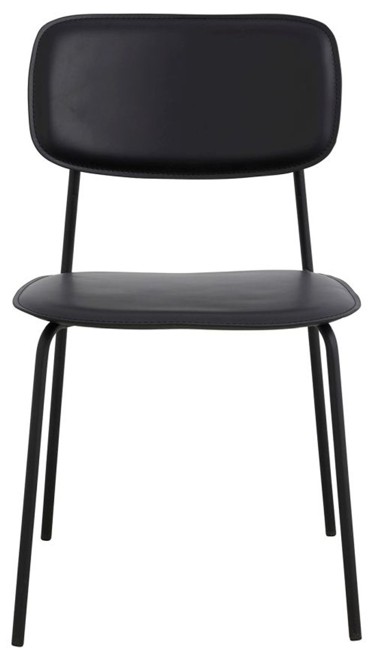 2 x Esa Black Faux Leather Dining Chair
