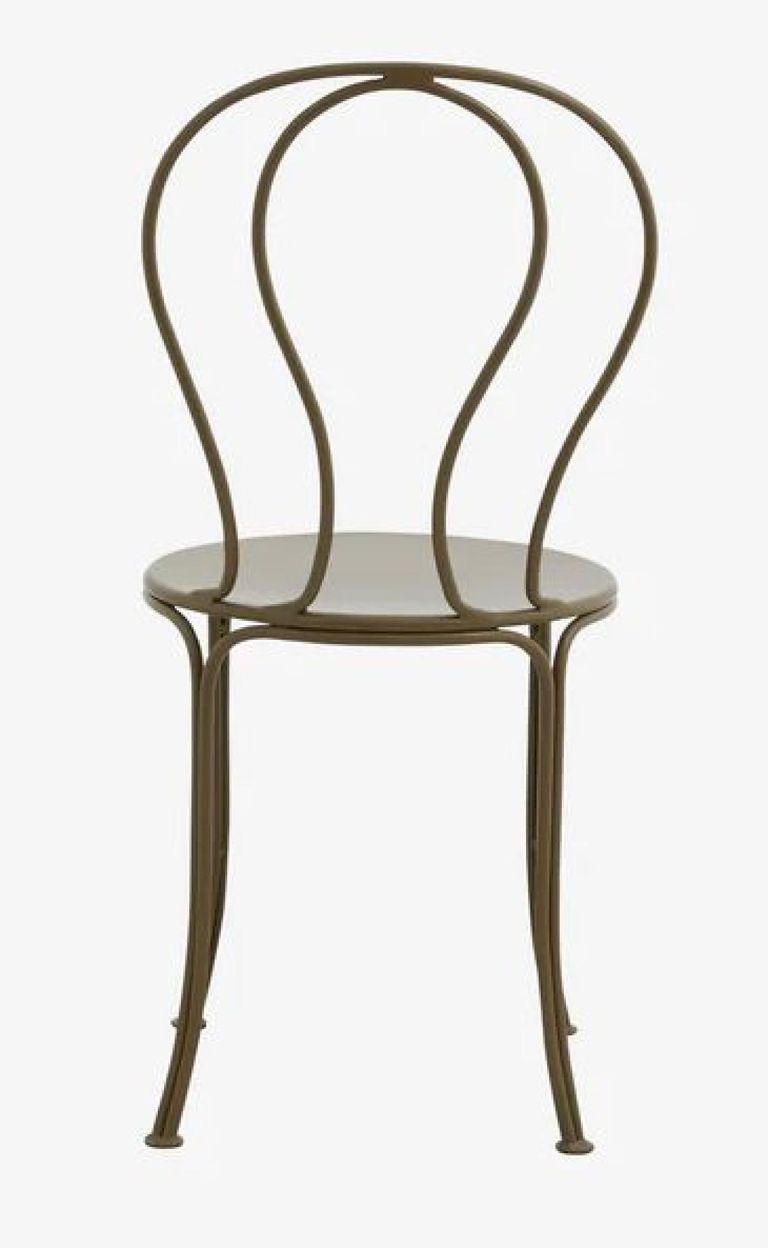 2 x Olivo Green Metal Garden Dining Chair
