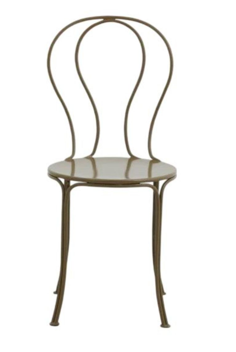 2 x Olivo Green Metal Garden Dining Chair