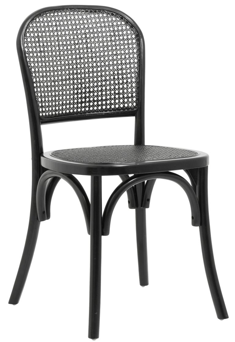 2 x Wicky Black Rattan Dining Chair