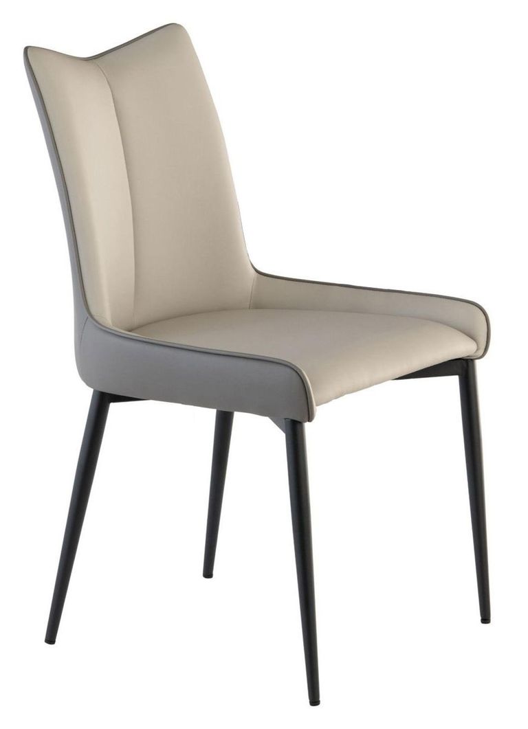 2 x Nardo Grey Faux Leather Dining Chair