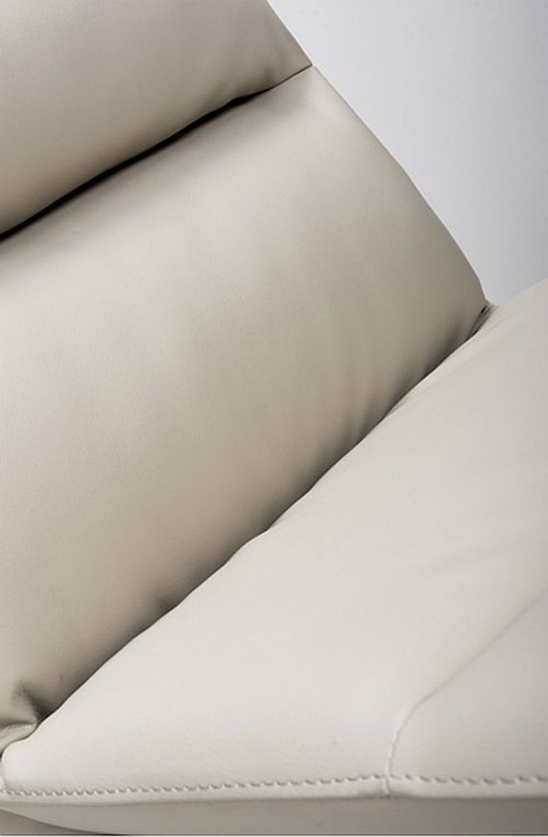 Nobo Swivel Dining Chair - Set of 2 - Taupe Faux Leather - Chrome Legs