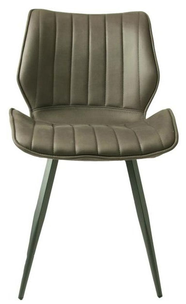 2 x Norwich Mussel Grey Fabric Dining Chair