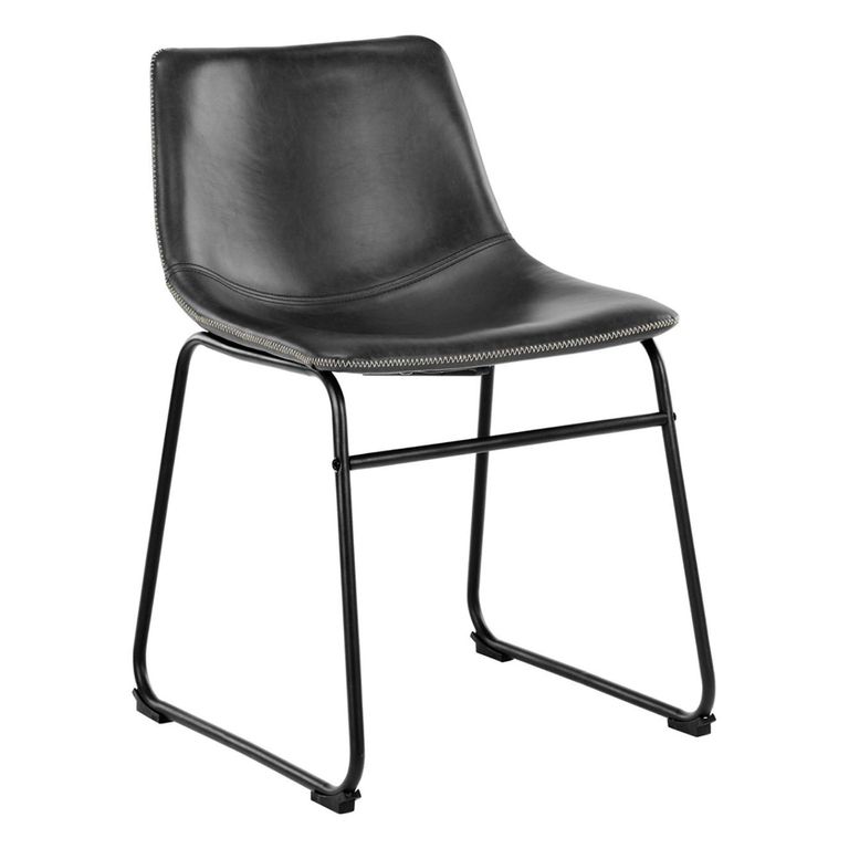 Oregon Dining Chair - Set of 2 - Vintage Black Faux Leather